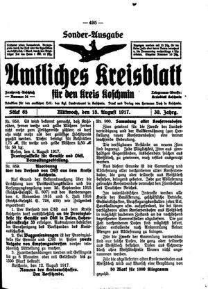 Amtliches Kreisblatt für den Kreis Koschmin vom 15.08.1917