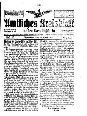 Amtliches Kreisblatt für den Kreis Koschmin on Apr 20, 1918