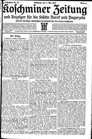Koschminer Zeitung und Anzeiger für die Städte Borek und Pogorzela vom 05.05.1915