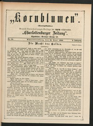 Kornblumen vom 13.06.1880