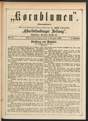 Kornblumen vom 01.08.1880