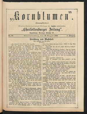 Kornblumen vom 29.08.1880