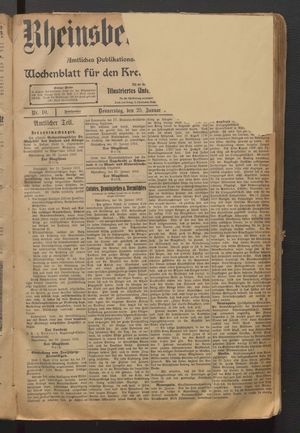 Rheinsberger Zeitung vom 25.01.1912