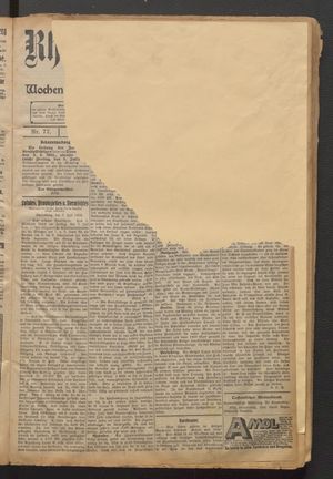 Rheinsberger Zeitung vom 04.07.1912