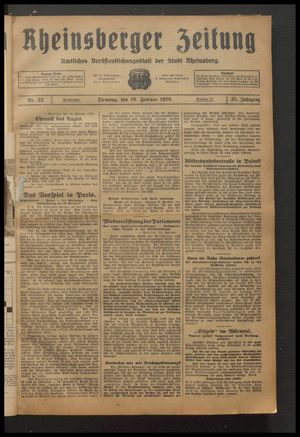 Rheinsberger Zeitung vom 19.02.1929