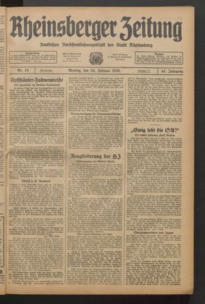 Rheinsberger Zeitung vom 24.02.1936