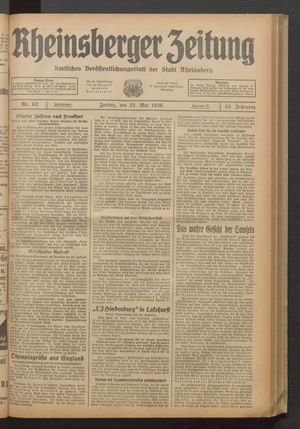 Rheinsberger Zeitung vom 22.05.1936
