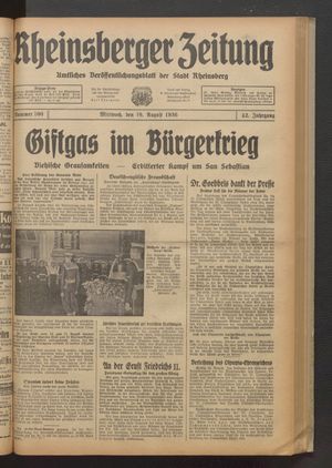 Rheinsberger Zeitung vom 19.08.1936