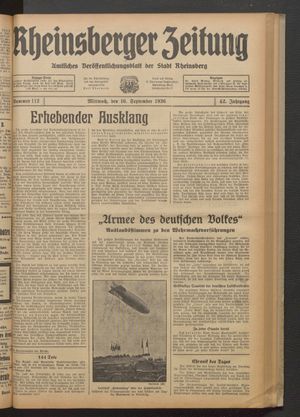 Rheinsberger Zeitung vom 16.09.1936