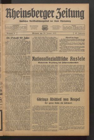 Rheinsberger Zeitung vom 20.01.1937