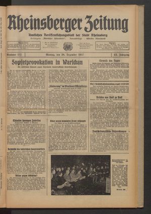 Rheinsberger Zeitung vom 20.12.1937