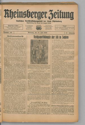 Rheinsberger Zeitung vom 19.07.1939