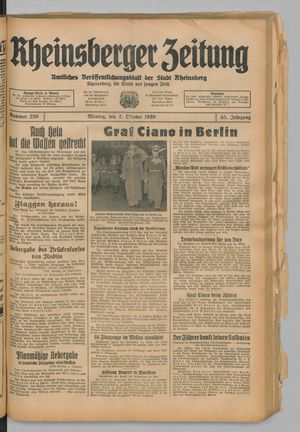 Rheinsberger Zeitung vom 02.10.1939