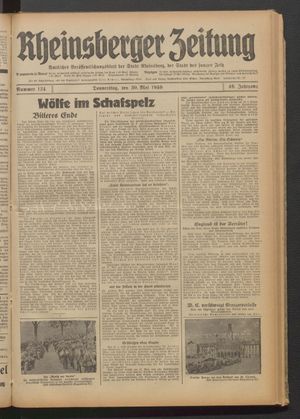 Rheinsberger Zeitung vom 30.05.1940