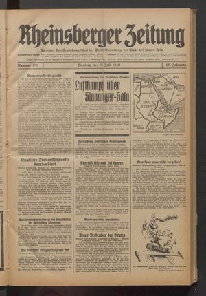 Rheinsberger Zeitung vom 09.07.1940