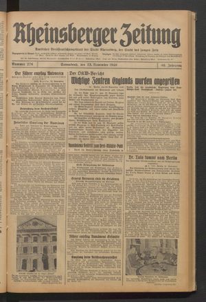 Rheinsberger Zeitung on Nov 23, 1940
