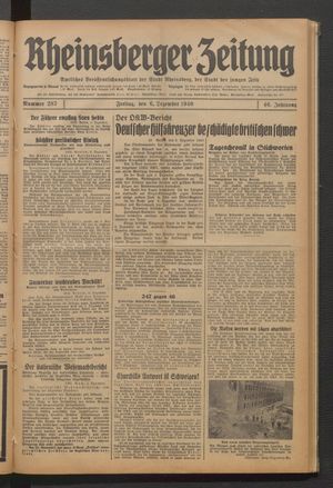 Rheinsberger Zeitung vom 06.12.1940