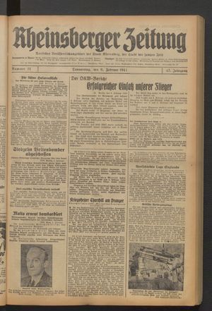 Rheinsberger Zeitung vom 06.02.1941
