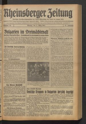 Rheinsberger Zeitung vom 03.03.1941