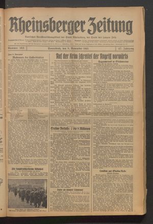 Rheinsberger Zeitung vom 08.11.1941