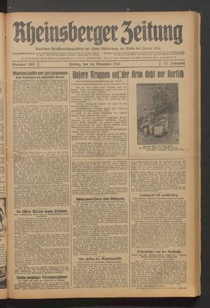Rheinsberger Zeitung on Nov 14, 1941