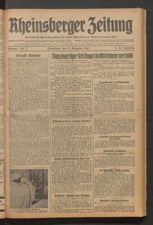 Rheinsberger Zeitung on Nov 15, 1941
