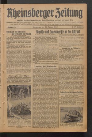Rheinsberger Zeitung on Jan 29, 1942