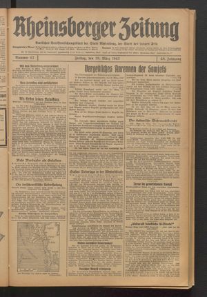Rheinsberger Zeitung vom 20.03.1942