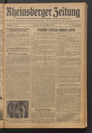 Rheinsberger Zeitung on Mar 31, 1942
