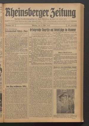 Rheinsberger Zeitung vom 04.05.1942