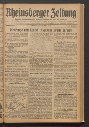 Rheinsberger Zeitung on May 20, 1942