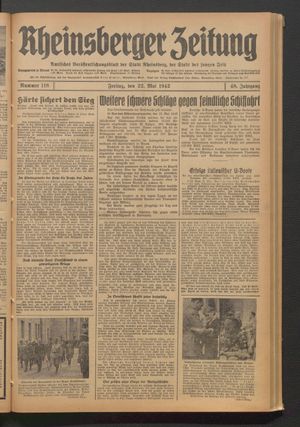 Rheinsberger Zeitung vom 22.05.1942