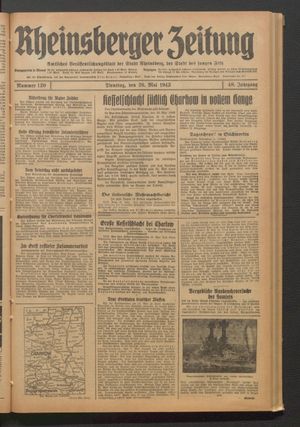 Rheinsberger Zeitung vom 26.05.1942