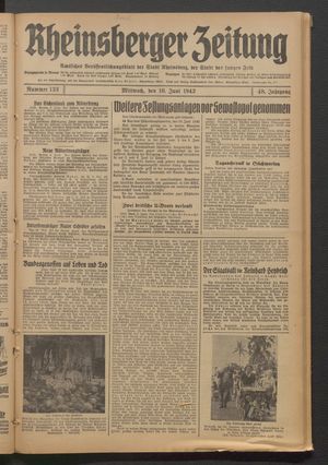Rheinsberger Zeitung on Jun 10, 1942