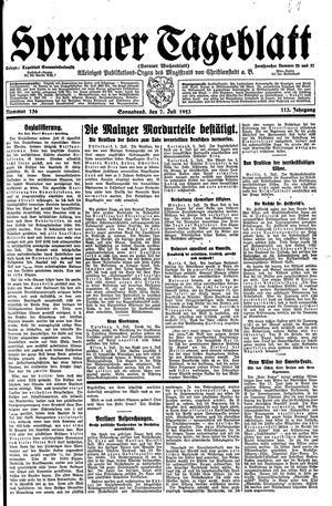 Sorauer Tageblatt vom 07.07.1923