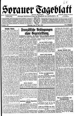 Sorauer Tageblatt vom 08.07.1923