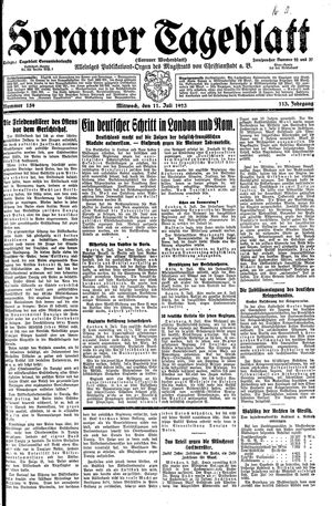 Sorauer Tageblatt vom 11.07.1923