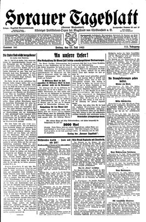 Sorauer Tageblatt vom 13.07.1923