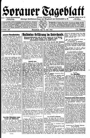 Sorauer Tageblatt vom 14.07.1923