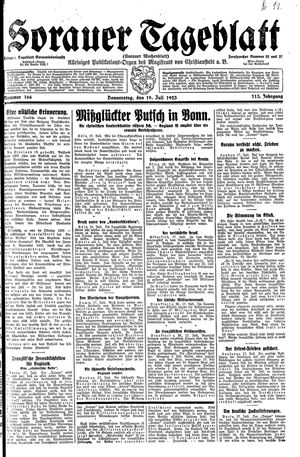 Sorauer Tageblatt on Jul 19, 1923