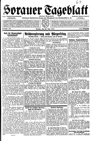 Sorauer Tageblatt vom 20.07.1923