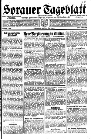 Sorauer Tageblatt vom 21.07.1923