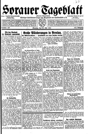 Sorauer Tageblatt on Jul 22, 1923