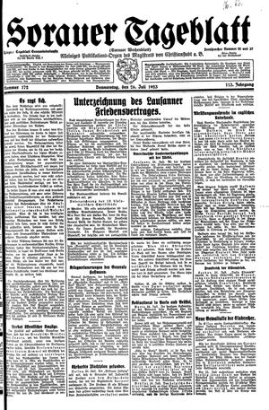 Sorauer Tageblatt vom 26.07.1923