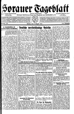 Sorauer Tageblatt vom 03.08.1923