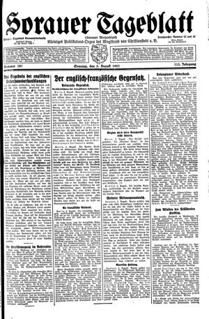Sorauer Tageblatt vom 05.08.1923