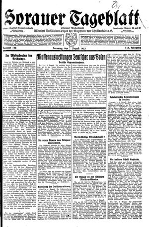 Sorauer Tageblatt vom 07.08.1923