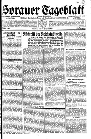 Sorauer Tageblatt vom 14.08.1923