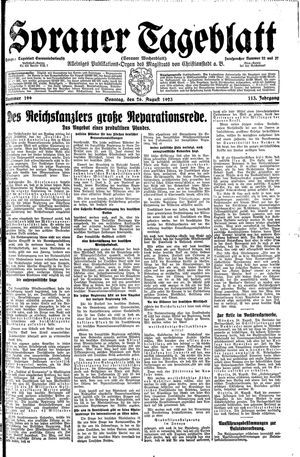 Sorauer Tageblatt vom 26.08.1923