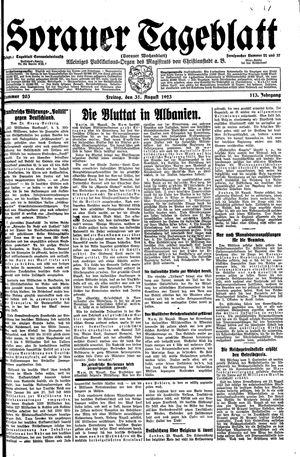 Sorauer Tageblatt vom 31.08.1923
